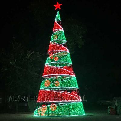 China Size 2m 3m 6m 8m 10m 20m Customizable Customizable Street Plaza Christmas Decoration Tree Cone Static/Proograming Christmas Decor for sale