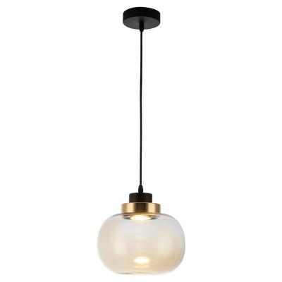 China Modern Black Glass Indoor Decorative Chandelier Light Small Led Metal Bar Pendant Lamp for sale