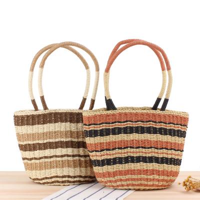 China Large capacity beach paper woven bag and lightweight casual paper woven beach bag purse beach handbags for women for sale