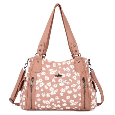 China Wholesale Angelkiss Brand Fashion Trendy Custom Made Ladies Designer PU Leather Handbags High Quality Flower Women Purse Handbags Shoulder Bag for sale