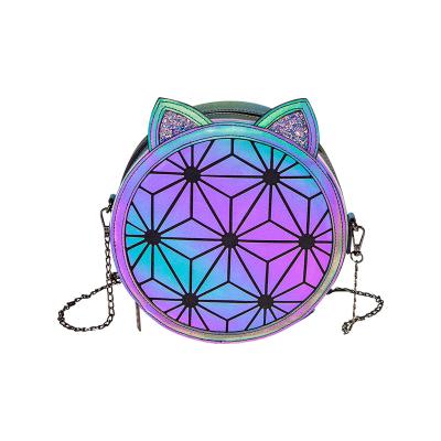 China Waterproof Custom Cross - Body Bag Cute Circular Personality Geometric Bright Chains Shoulder Cross - Body Bags For Women Girls for sale