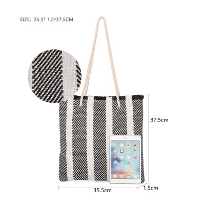 China Fashion Angelkiss People Shopping Supermarket Woven Bag Beach Relax Outdoor Bag Weave Custom Printed Handbag for sale