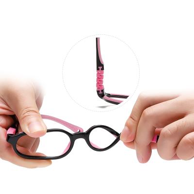 China Wholesale New Soft Safe Promotional Flexible Strap TR-90 Screwless Comfortable Optical Eyewear For Baby Kids for sale