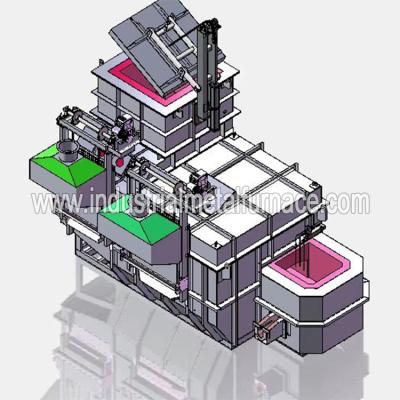 Cina un forno di fusione di alluminio industriale a gas continuo di 2500 kg/h, forno di fusione del residuo di alluminio in vendita