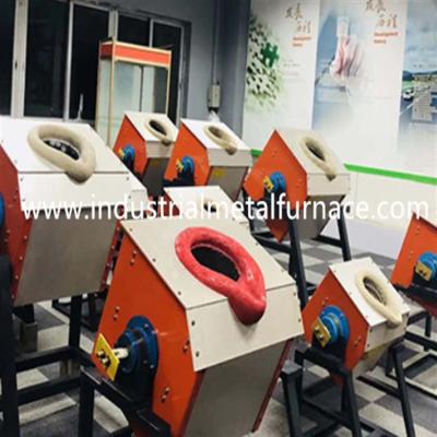 China 10KG Tilting Type Steel Melting Furnace Induction Heater Melting Metal 35KW for sale