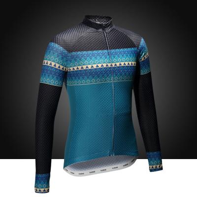 China New men's tight and breathable cycling clothes sportswear road bicycle pattern long sleeve for sale