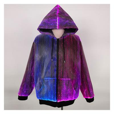 China Fashion Luminous jacket Unisex Light Up Rave Fiber Optic Hoodies for Christmas, Halloween and more for sale