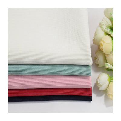 China High quality polyester spandex knitted mother-and-child stair cloth fabric cotton blended knitted fabric for women's skirts for sale