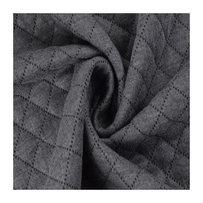 China High-quality cotton textile air layer quilted cotton jacquard diamond lattice fabric for sale