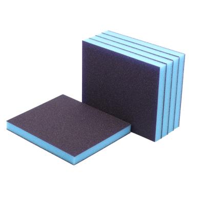 China Grinding and polishing fine grinding 12mm thick blue thin woodworking furniture polishing sponge sandpaper for sale