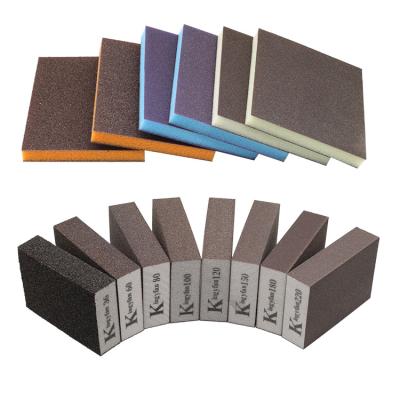 China Polish wood OEM Wear resistant sand multi-color optional sponge sand milled sanding block for sale