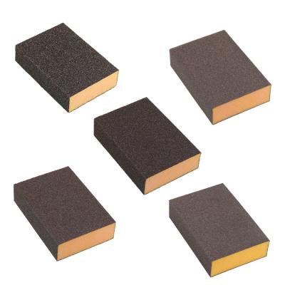 China Grinding   polishing   fine grinding Can be customized printed LOGO orange thick round sand sponge grinding block for sale