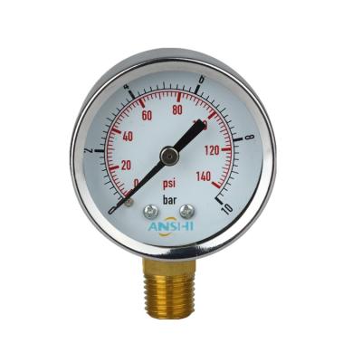 China Plastic cheap pricesblack pressure gauge oil industry corrosion resistant pressure gauge for sale