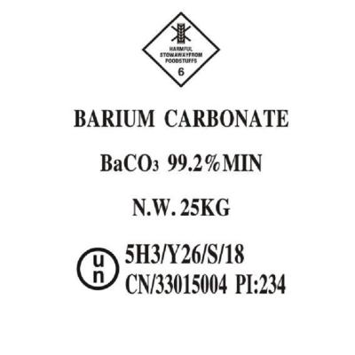 China Factory supply 99.2% Purity Inorganic Salts Baco3, Red Star White Powder Light Barium Carbonate for sale