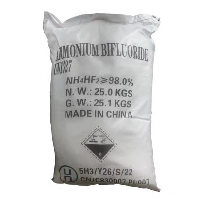 Cina Ammonium Bifluoride 98% Min Granular Flaky Crystal Nh4hf2 CAS 1341-49-7 Ammonium Bifluoride in vendita