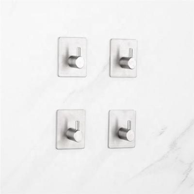 China Stocked Durable Heavy Duty Kitchen Robe Stainless Steel Hook Wall Adhesive Hooks for sale