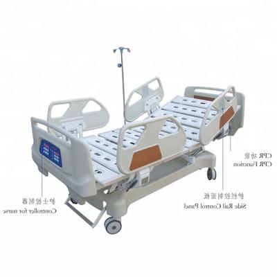 China FBD-III-9 electric hospital bed hill rom linak hospital bed cheap price, air mattress option head unit with guard rails for sale