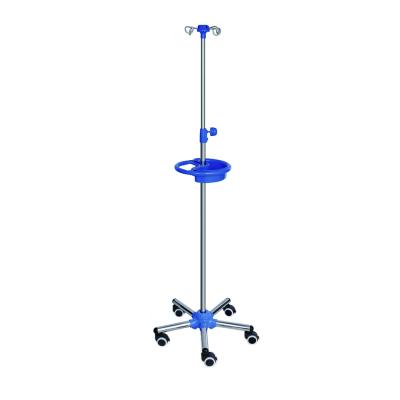 China Asian Medical Stainless Steel Hospital Iv Pole Holder Infusion Pole Holder Can Adjust Height for sale