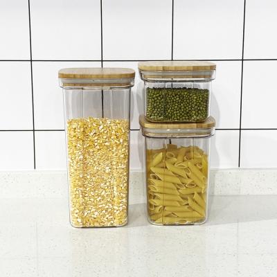 China Stocked 6 Pieces Airtight Food Storage Container Organizer Pantry Kitchen Set for sale