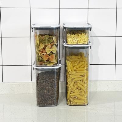 China 4 PK Sustainable Hot Sale Food Storage Containers Airtight Pantry Organizer Storage for sale