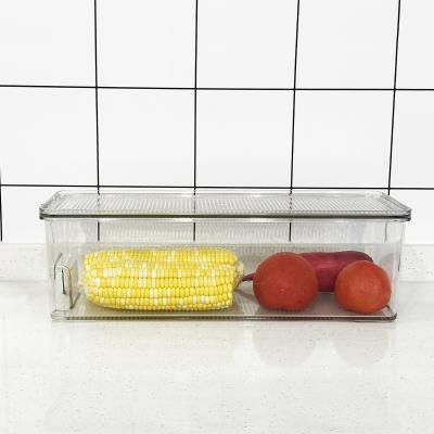 China Stackable Food Packaging Fridge Organizers For Freezer Kitchen Fridge Organizer Bins for sale