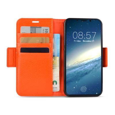 China Light Weight For iPhone X Detachable Leather Case RFID Blocking Stand Wallet Case For iPhone for sale