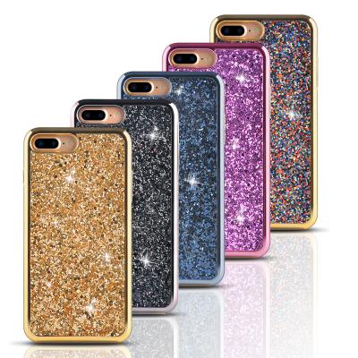 China Phone Back Cover For Iphone 7 Case Plus Sequin Phone Case Luxury Strong Seller Ultra Thin Women Wholesale 2 In 1 Crystal for sale