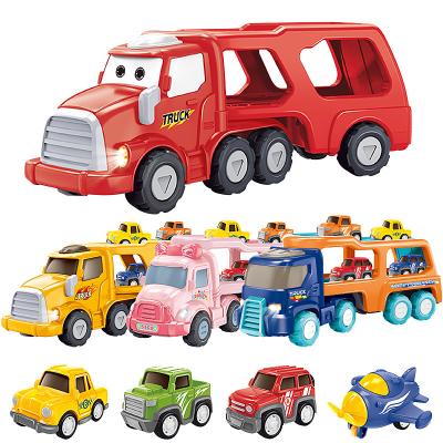 China Pull Back High Quality Hot Selling Toy Plastic Toy Car Transporter Car For Boy And Girl for sale