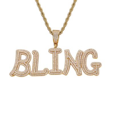 China CLASSIC Zircon Unique Letter Design Vershal B005 DIY Necklace DIY Letter Pendant Irregular Necklace For Women Jewelry for sale