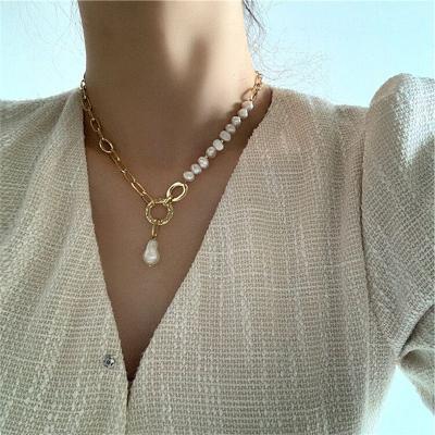 China CLASSIC Classic Vershal B-7 Freshwater Pearl Beads Pendant Necklace 18K Gold Plated Necklace For Women Jewelry for sale