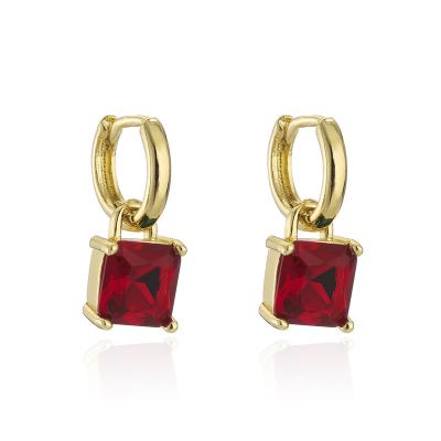 China American Vintage Vershal A009 Style 18K Gold Plated Dangle Earrings Personalized Zircon Drop Earrings For Women for sale