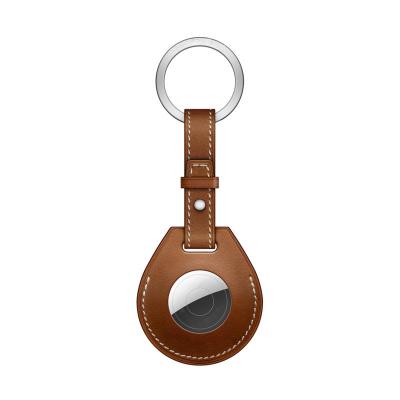 China Tracker Gps Tracker Holder Child Protective Pu Leather 360 Full Body Tracking Keychain Cases For Apple Airtag Case for sale