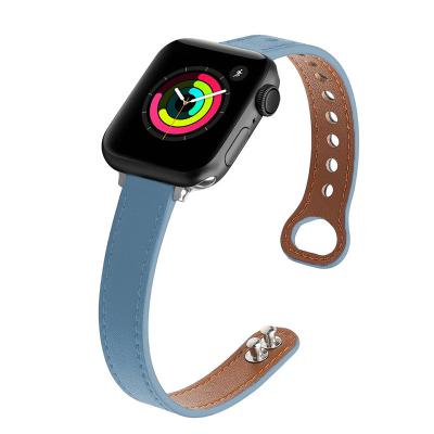 China Leather Suitable for Apple Watch watch strap  Buckle leather strap  Fashionable new watch strap for sale