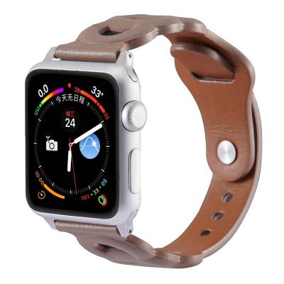 China Leather Suitable for Apple Watch Straps Small waist genuine leather strap Women's Fashion Apple Watch Strap Can be customized with mo for sale