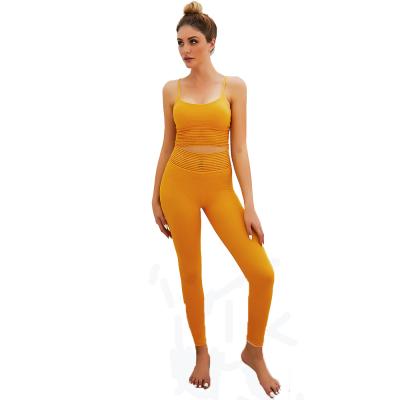 China Breathable Hot Selling Yoga Sets Seamless Women's Suit Butt Yoga Leggings Crac! crack! adjusted with the pocket for sale