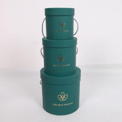 China Handmade Shihao 2251 Round Box With Handle For Flowers Just For You Flower Boxes for sale