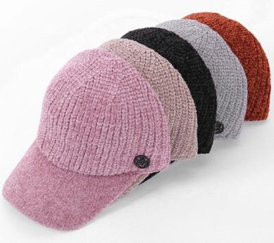 China Women Girls JOINT Chenille Knit Baseball Cap Trucker Hat for sale