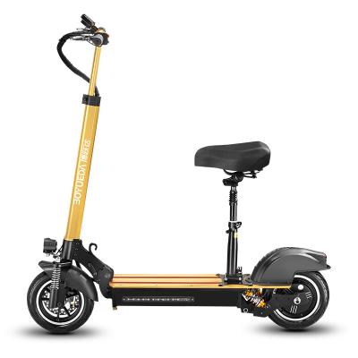 China BOYUEDA Unisex Electric Scooter H48 Battery 48V 18AH 500W Motor 10 Inch Fat Tire High Speed ​​Gold Color for sale