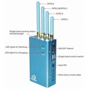 China Signal jammer | Portable GPS Signal Jammer for GPS L1 L2 L3 L4 L5 for sale