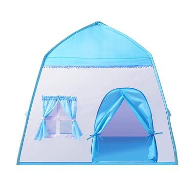 China Easy Assembly Play Tent with Mat Star Lights Large Kids Playhouse with Windows Easy to Wash for sale