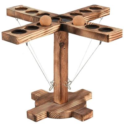 China Pine Wood Ring Throwing Game 4 People Bar Party Hooks Wooden Party Game Amazon Toy Throwing Game Wooden Bar Toy for sale