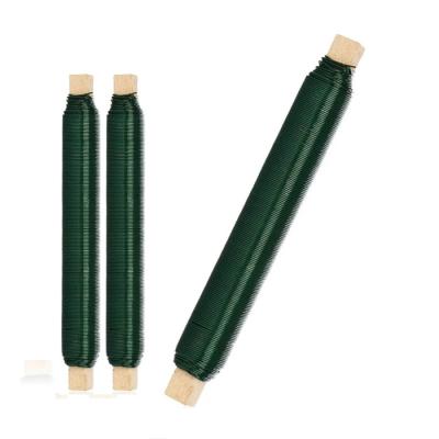 China Flower Wrapping Wire OEM Customized Logo And Color Craft Wire Wound On A Wooden Stick Garden Wire Florist Wire for sale