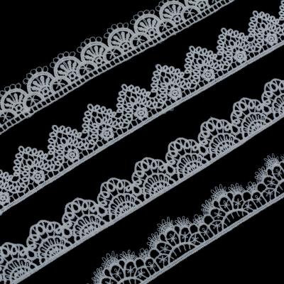 China 100% Polyester Water Soluble Plant Milk Silk Embroidery Lace for sale