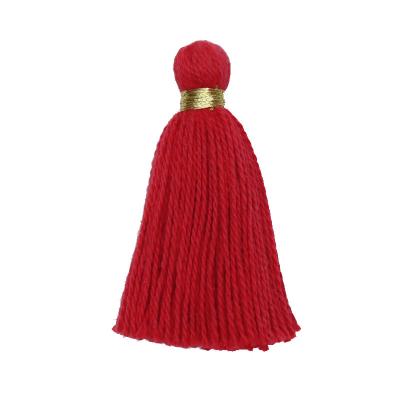 China Easy Stain Supply Tied Pure Thick Cotton Tassel Yarn Gold Yarn Cotton Tassel Headless Hanging Headless Small Transitional for sale