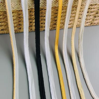 China Sustainable Sofa Curtain Accessories Jacquard Lurex Yarn Piping Webbing Tape for sale