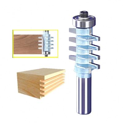 China Carbide Tungsten Carbide 1/2 Inch Shank Rail & Stile Cone Tenon Milling Woodwork Cutter Finger Joint Router Bit for Furniture Making for sale