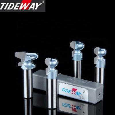 China Tungsten Cobalt Alloy Hot sell Tideway Double curver finger bit carbide cutting tool  6.35mm 12.7mm Shank  wood Router Bit for sale