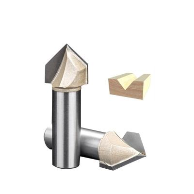 China Building Material Shops Tideway Woodworking Cutter Two Flutes 90 Degree V Shape Engraving Router Bits for Wood for sale