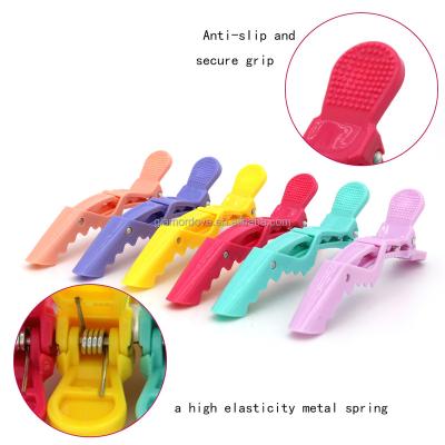 China For Hair Styling Hair Sectioning GlamorDove Solid Color Alligator Sectioning Clips Crocodile Clip Parting Hair Clips for sale