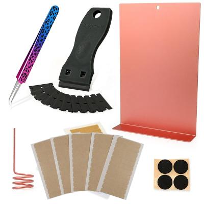 China Promote Hair Styling Skills GlamorDove Tape In Hair Extension Tools Accessories Tape Removal Scraper Set With Tray Board for sale